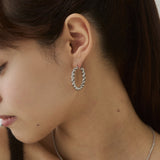 ciite' シーテ ピアス（両耳用） 【 金属アレルギー対応 】ツイストフープピアス サージカルステンレス（両耳用） ゴールド FREE