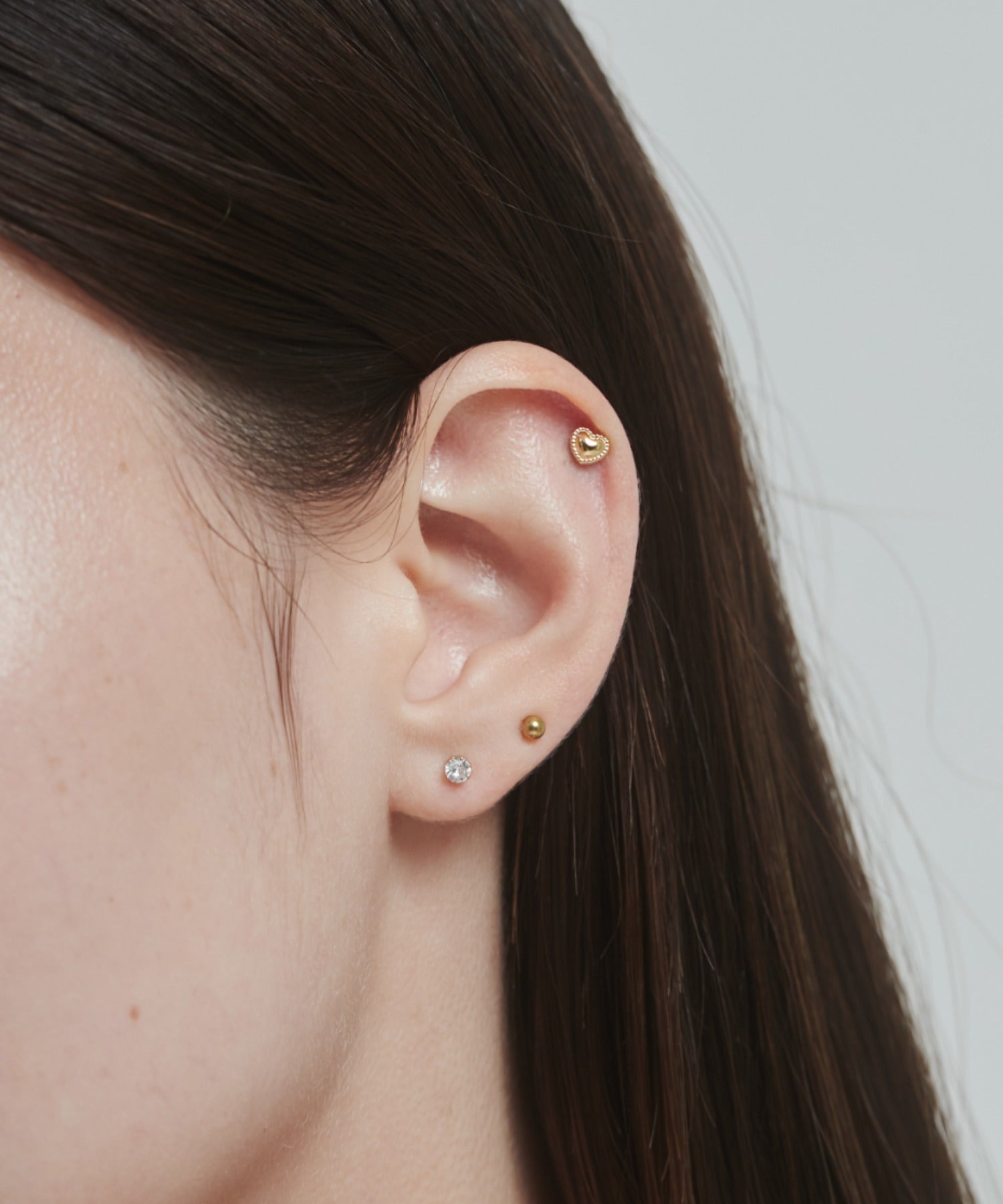 ciite' シーテ ピアス（両耳用） 【 金属アレルギー対応 】 3set pierce / ピアス3セット サージカルステンレス 316L (両耳用) ゴールド FREE