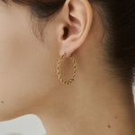 ciite' シーテ ピアス（両耳用） 【 金属アレルギー対応 】チェーンモチーフ フープピアス サージカルステンレス（両耳用） ゴールド FREE