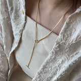 ciite' シーテ ネックレス ボックスチェーンマンテルネックレス ゴールド FREE