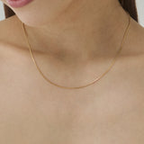 ciite' シーテ ネックレス 【 金属アレルギー対応 】ナローチェーンネックレス サージカルステンレス ゴールド FREE