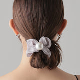 ciite' シーテ シュシュ サテン ビッグパールシュシュ グレー FREE
