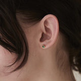 ciite' シーテ ピアス（両耳用） 【 金属アレルギー対応 】 シンプルカラービジュー ピアス サージカルステンレス (両耳用) グリーン FREE