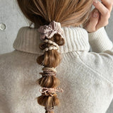 ciite' シーテ ヘアゴム チョコブラウンゴム ヘアゴムセット アイボリー FREE