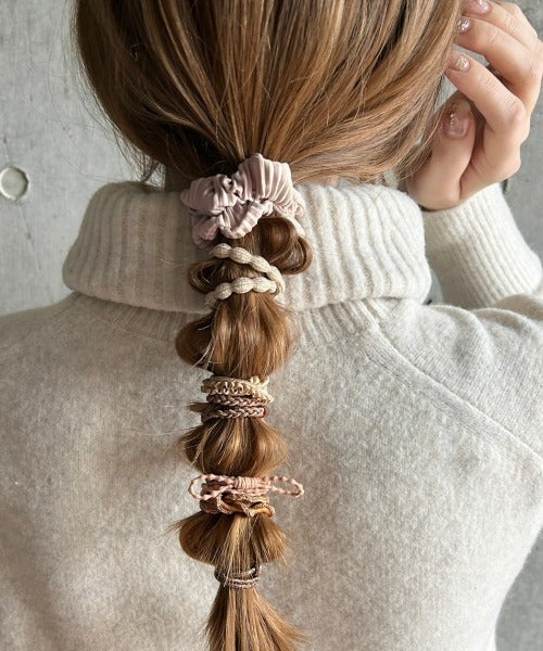 ciite' シーテ ヘアゴム チョコブラウンゴム ヘアゴムセット アイボリー FREE