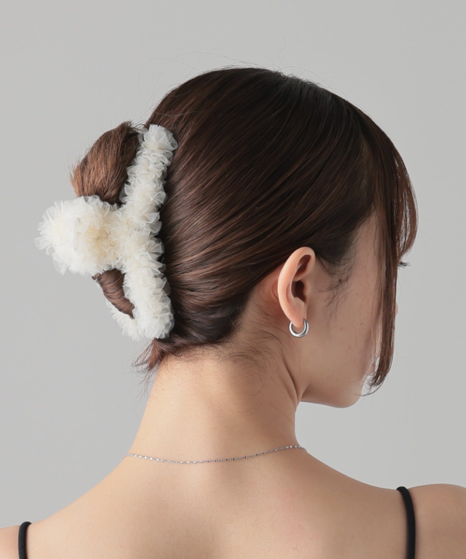 ciite' シーテ バレッタ/ヘアクリップ シフォンビック ヘアクリップ アイボリー FREE