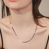 ciite' シーテ ネックレス 【 金属アレルギー対応 】 2.5mm スネークチェーンネックレス サージカルステンレス ピンクゴールド