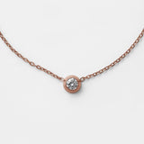 ciite' シーテ ネックレス 【 金属アレルギー対応 】 ブライトストーンネックレス サージカルステンレス ピンクゴールド FREE