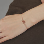 ciite' シーテ ブレスレット 【 金属アレルギー対応 】 ノットブレスレット サージカルステンレス ピンクゴールド FREE