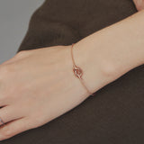 ciite' シーテ ブレスレット 【 金属アレルギー対応 】 ノットブレスレット サージカルステンレス ピンクゴールド FREE