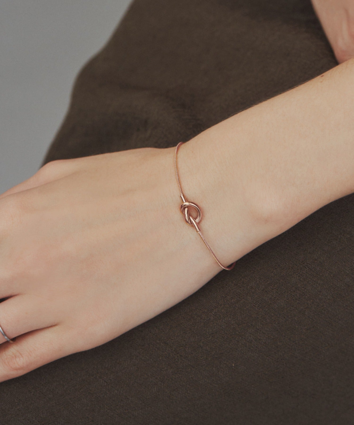 ciite' シーテ ブレスレット 【 金属アレルギー対応 】 ノットブレスレット サージカルステンレス ピンクゴールド FREE