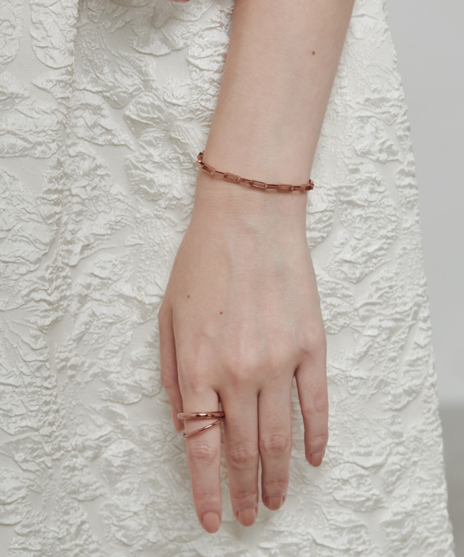 ciite' シーテ ブレスレット 【 金属アレルギー対応 】 シンプルチェーンブレスレット サージカルステンレス ピンクゴールド FREE