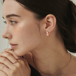 ciite' シーテ ピアス（両耳用） マットミニフープピアス (両耳用) ピンクゴールド FREE