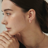 ciite' シーテ ピアス（両耳用） マットミニフープピアス (両耳用) ピンクゴールド FREE