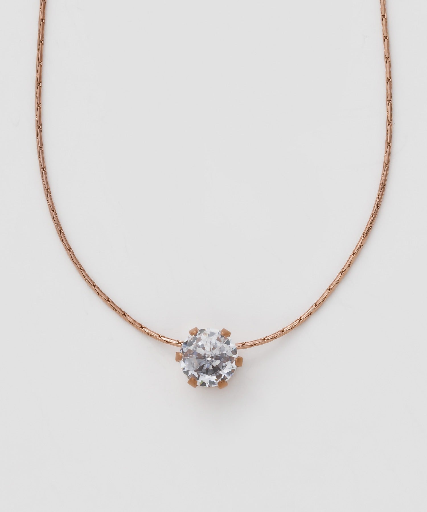 ciite' シーテ ネックレス 【 金属アレルギー対応 】 ビジューネックレス サージカルステンレス ピンクゴールド FREE