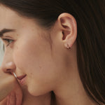 ciite' シーテ ピアス（両耳用） ドロップミニフープピアス (両耳用) ピンクゴールド FREE