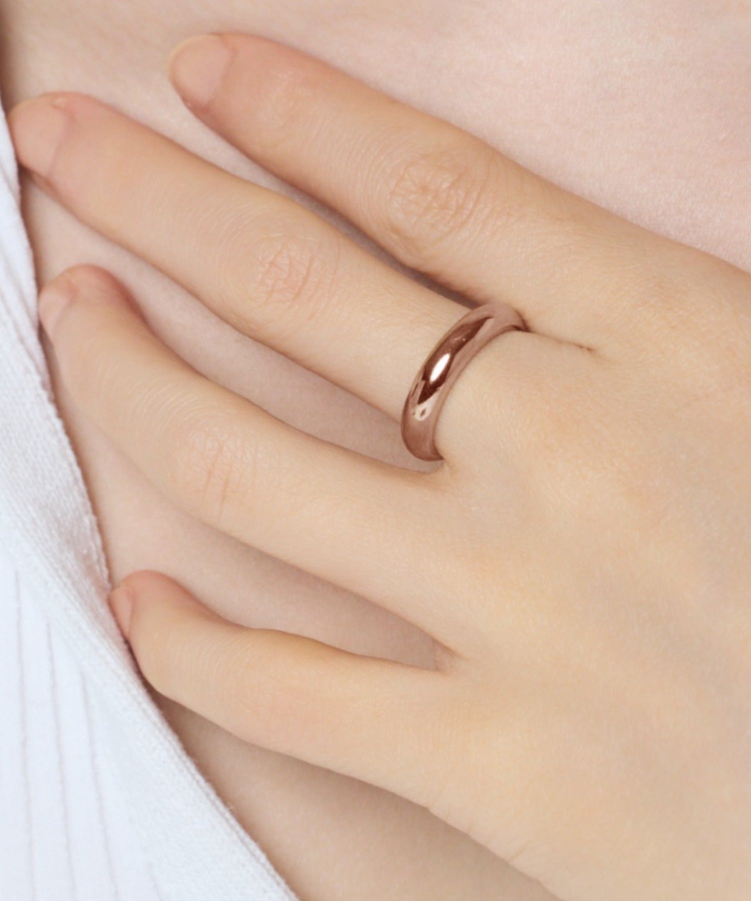 ciite' シーテ リング 【 金属アレルギー対応 】 シンプルリング サージカルステンレス ピンクゴールド