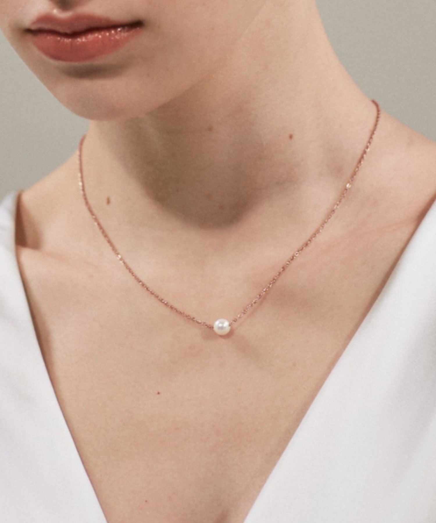 ciite' シーテ ネックレス 【 金属アレルギー対応 】 パールネックレス サージカルステンレス ピンクゴールド FREE