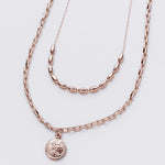 ciite' シーテ ネックレス 2連コインネックレス ピンクゴールド FREE