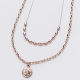 ciite' シーテ ネックレス 2連コインネックレス ピンクゴールド FREE