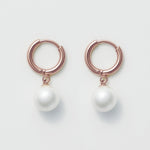 ciite' シーテ ピアス（両耳用） 【 金属アレルギー対応 】 パールフープピアス サージカルステンレス (両耳用) ピンクゴールド FREE