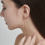 ciite' シーテ イヤリング 【 金属アレルギー対応 】 ドロップモチーフイヤリング サージカルステンレス (両耳用) ピンクゴールド FREE