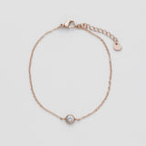 ciite' シーテ ブレスレット 【 金属アレルギー対応 】 シンプルビジューブレスレット サージカルステンレス ピンクゴールド FREE