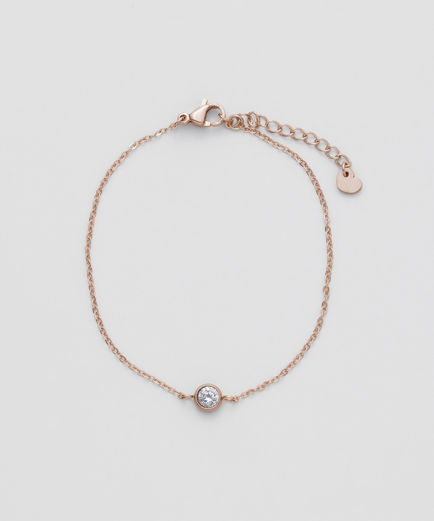 ciite' シーテ ブレスレット 【 金属アレルギー対応 】 シンプルビジューブレスレット サージカルステンレス ピンクゴールド FREE