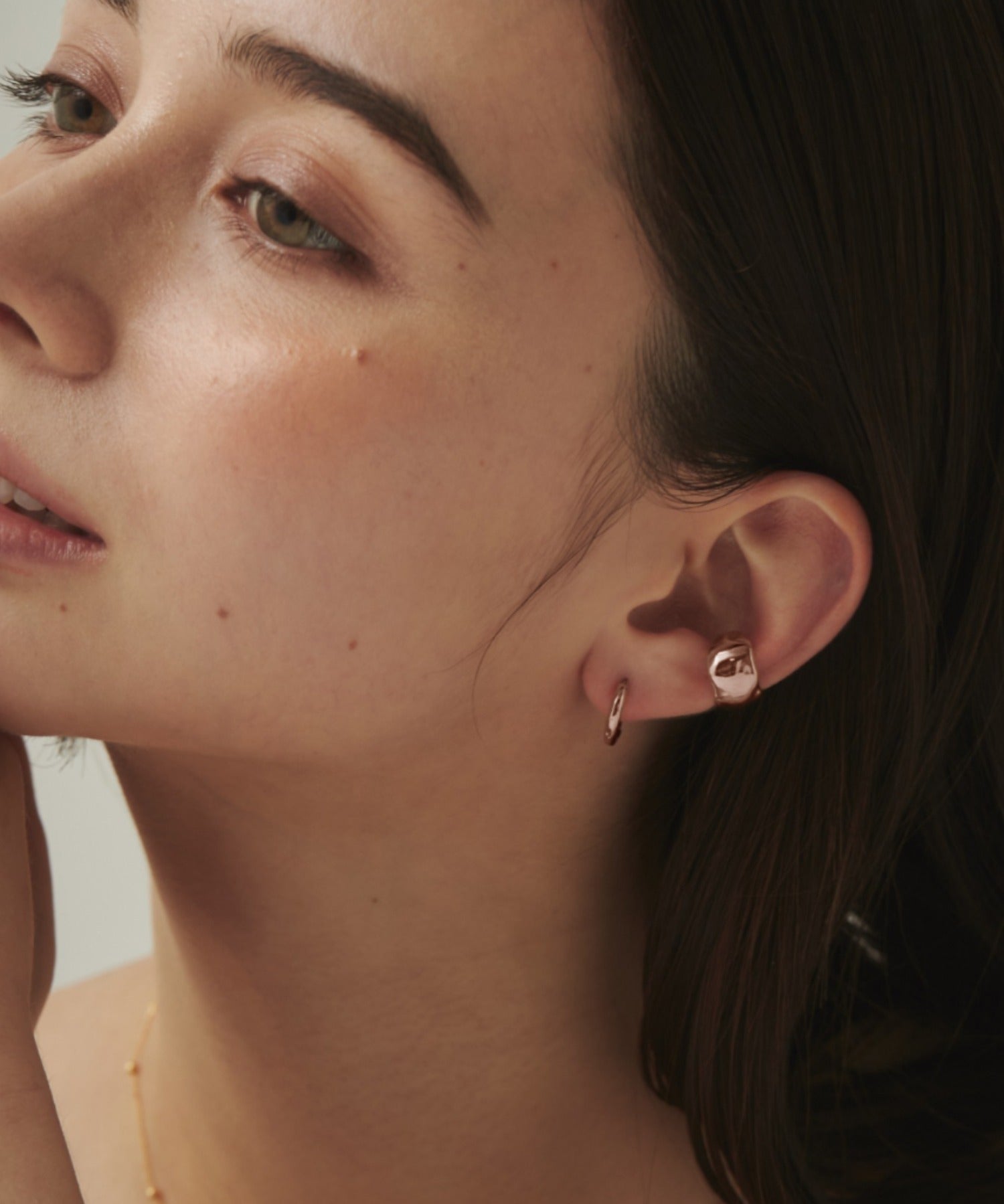 ciite' シーテ イヤーカフ ニュアンスミニイヤーカフ（片耳用） ピンクゴールド FREE