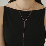 ciite' シーテ ネックレス 【 金属アレルギー対応 】 ロングチェーンネックレス & ネックレス 2セット サージカルステンレス ピンクゴールド FREE