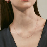 ciite' シーテ ネックレス 【 金属アレルギー対応 】 シンプルネックレス サージカルステンレス ピンクゴールド FREE