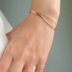 ciite' シーテ ブレスレット layered narrow bracelet / レイヤード ナロー ブレスレット ピンクゴールド FREE