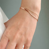 ciite' シーテ ブレスレット layered narrow bracelet / レイヤード ナロー ブレスレット ピンクゴールド FREE