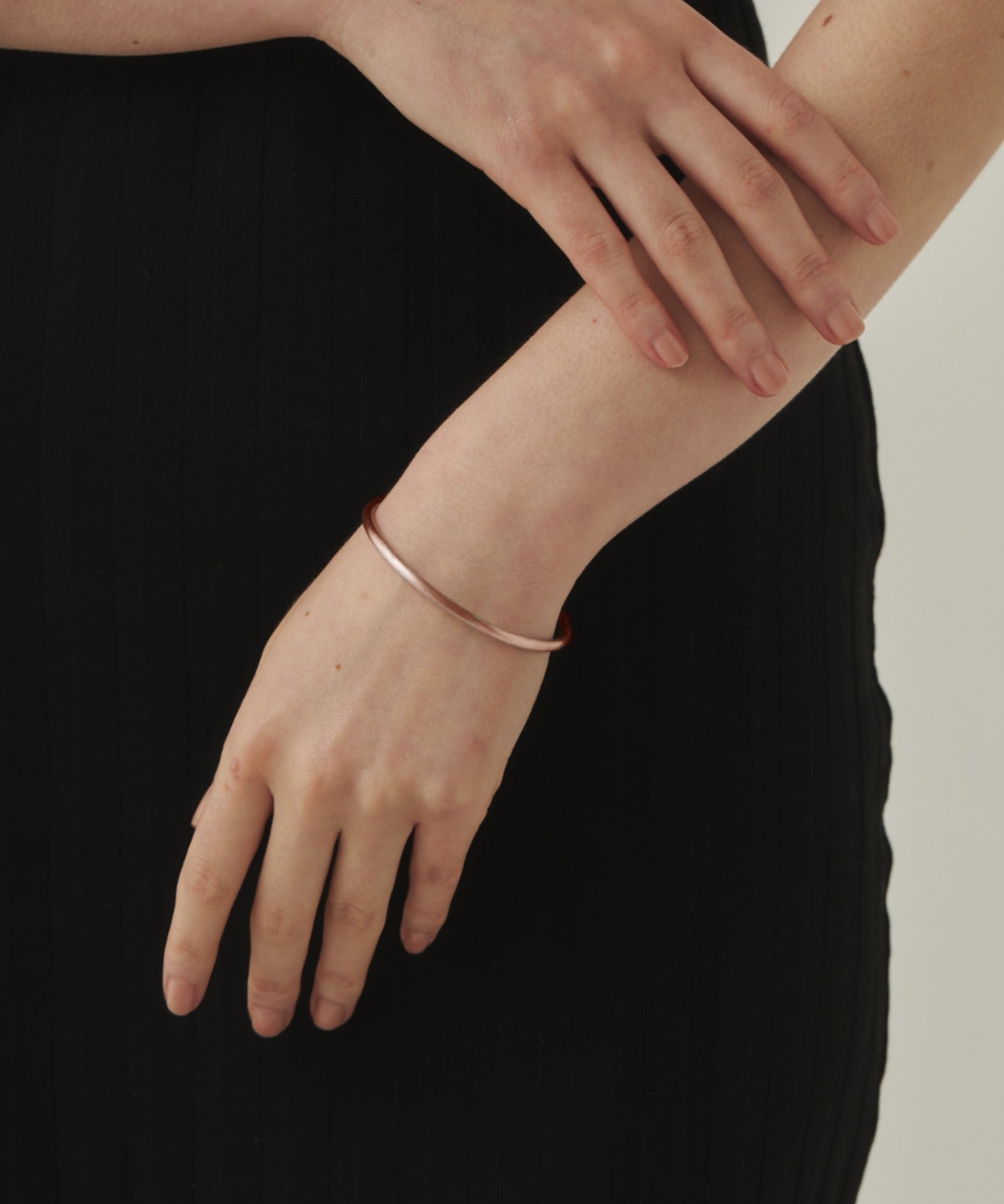 ciite' シーテ ブレスレット 細幅シンプル メタルバングル ピンクゴールド FREE