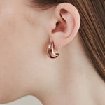 ciite' シーテ イヤリング 【 金属アレルギー対応 】 ぷっくりイヤリング サージカルステンレス (両耳用) ピンクゴールド FREE