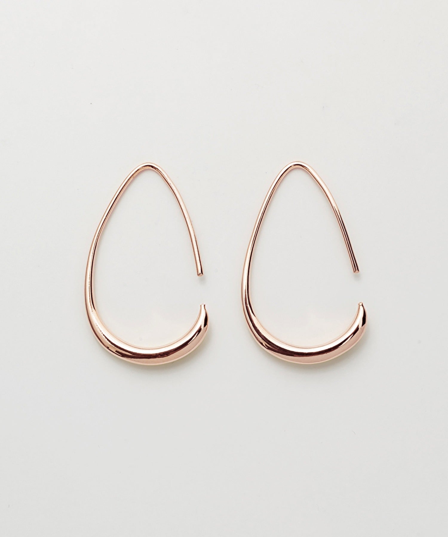 ciite' シーテ ピアス（両耳用） 【 金属アレルギー対応 】 シズクフープピアス サージカルステンレス ピンクゴールド FREE