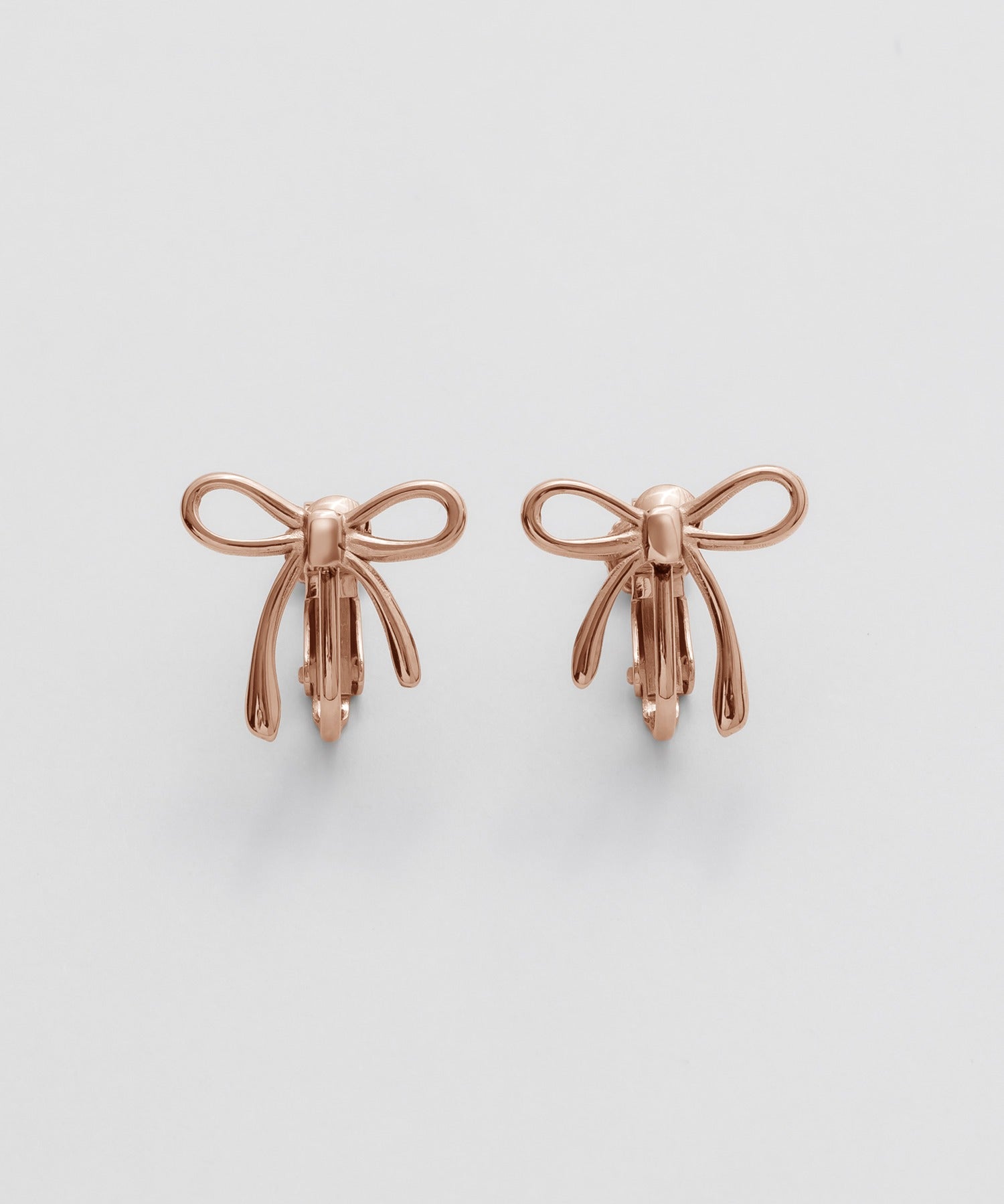 ciite' シーテ イヤリング 【 金属アレルギー対応 】 リボンイヤリング サージカルステンレス (両耳用) ピンクゴールド FREE