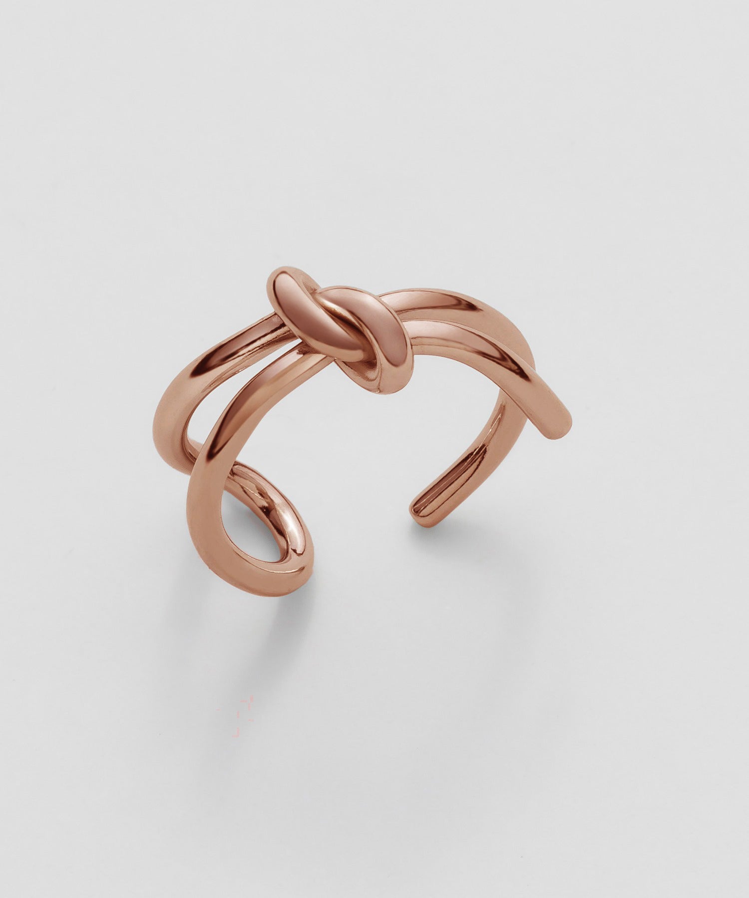 ciite' シーテ リング 【 金属アレルギー対応 】 ニュアンスノットリング サージカルステンレス ピンクゴールド