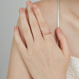 ciite' シーテ リング 【 金属アレルギー対応 】 ビジューダブルリング サージカルステンレス