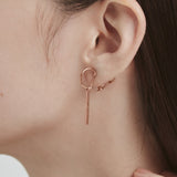 ciite' シーテ イヤリング 【 金属アレルギー対応 】 モチーフイヤリング サージカルステンレス (両耳用) ピンクゴールド FREE