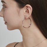 ciite' シーテ ピアス（両耳用） 大ぶり ねじれフープピアス (両耳用) ピンクゴールド FREE