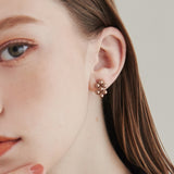 ciite' シーテ イヤリング 【 金属アレルギー対応 】 モチーフイヤリング サージカルステンレス (両耳用) ピンクゴールド FREE