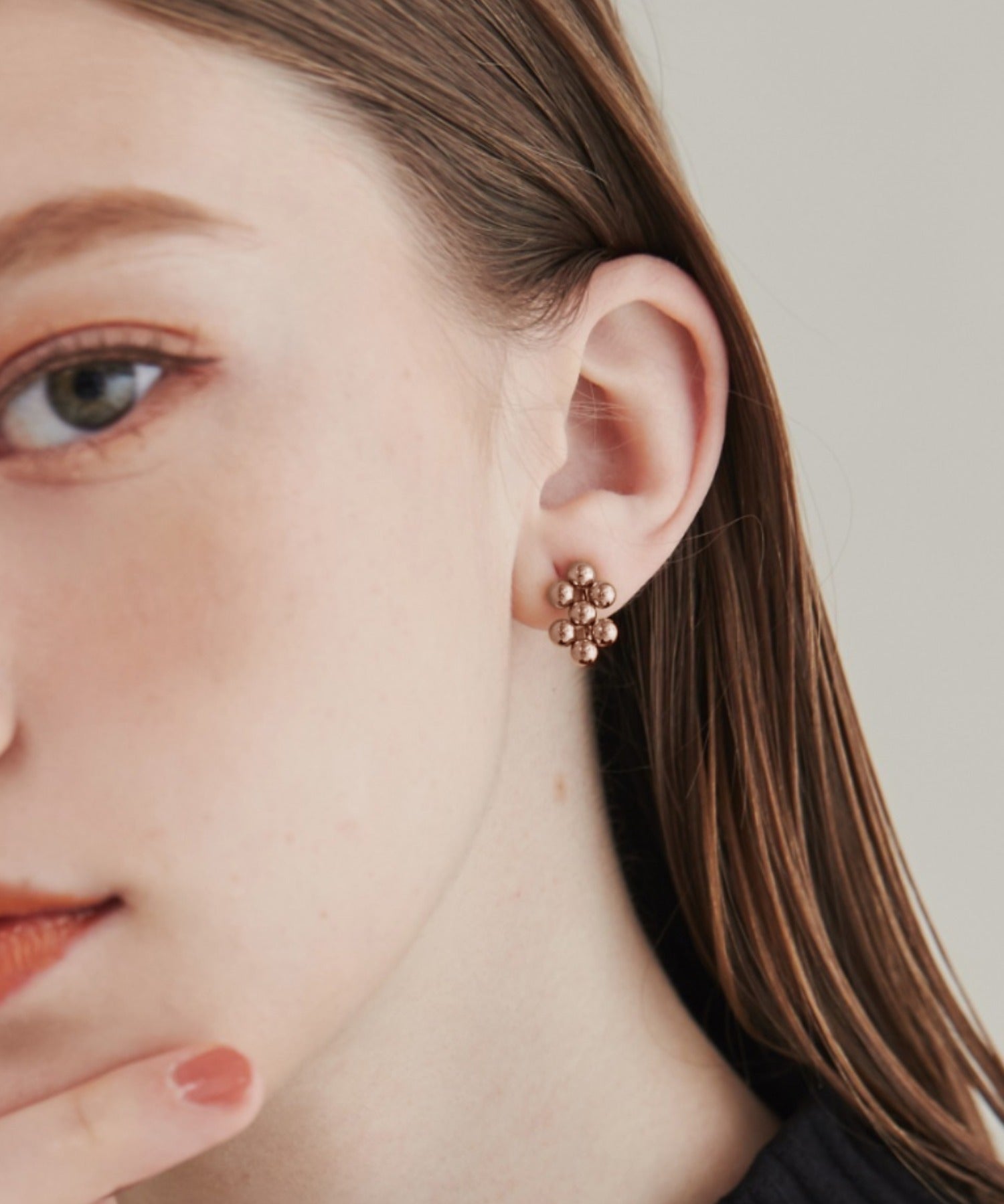 ciite' シーテ イヤリング 【 金属アレルギー対応 】 モチーフイヤリング サージカルステンレス (両耳用) ピンクゴールド FREE