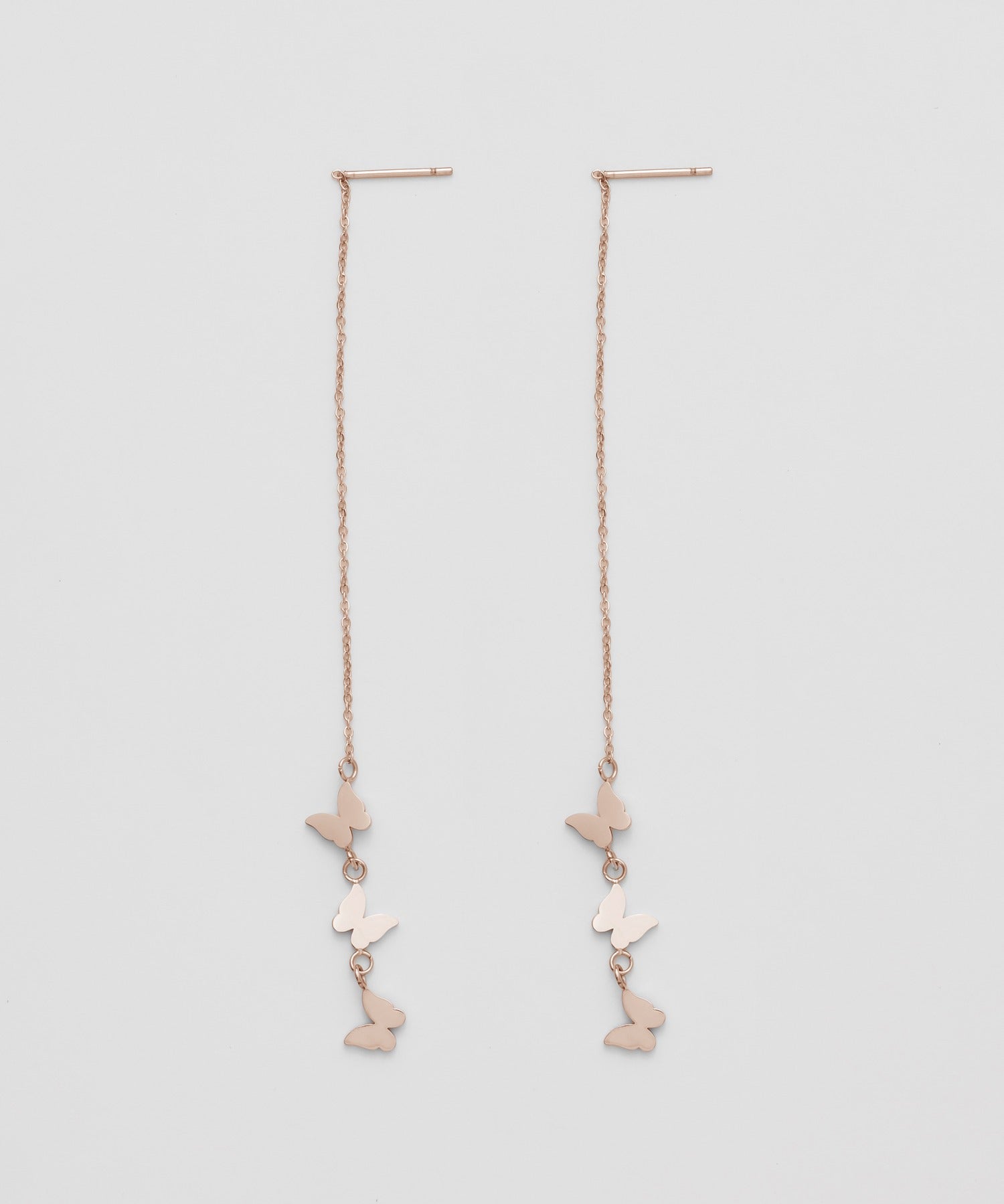 ciite' シーテ ピアス（両耳用） 【 金属アレルギー対応 】 バタフライピアス サージカルステンレス (両耳用) ピンクゴールド FREE