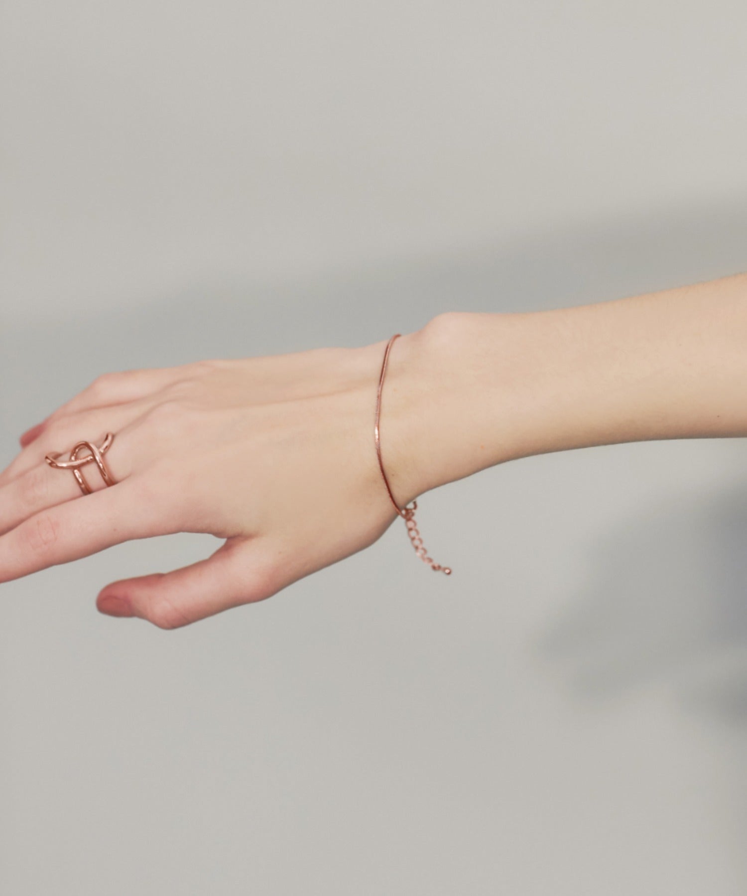 ciite' シーテ ネックレス 【 金属アレルギー対応 】simple snake bracelet / シンプルスネークチェーンブレスレット サージカルステンレス ピンクゴールド FREE