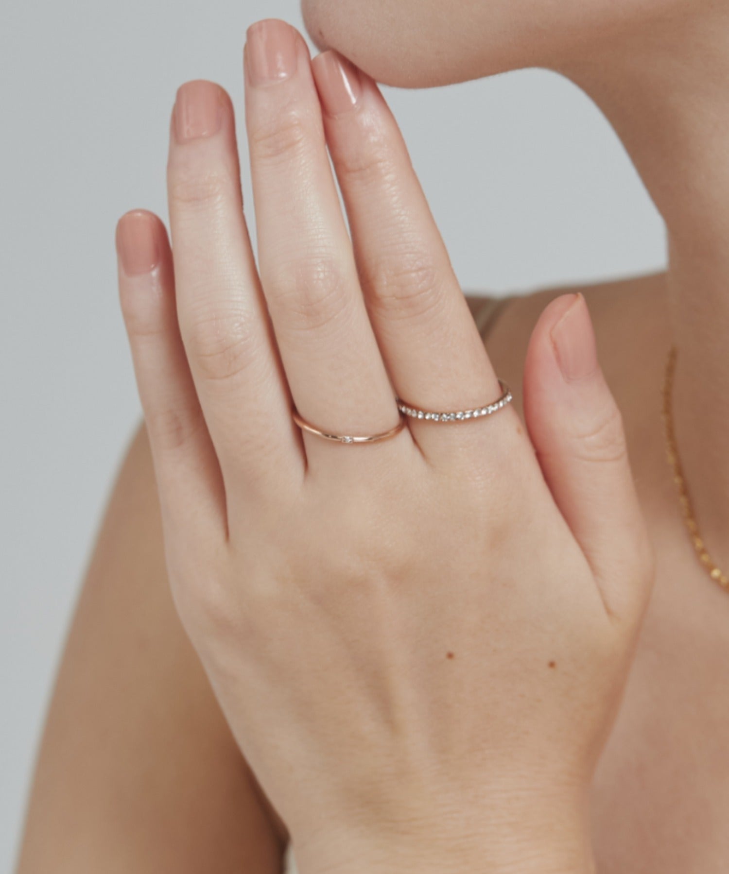 ciite' シーテ リング 【 金属アレルギー対応 】2set ring / ビューリンク2個セット サージカルステンレス ピンクゴールド