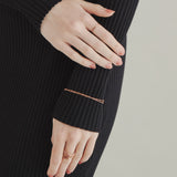 ciite' シーテ ブレスレット 【 金属アレルギー対応 】 2連チェーンブレスレット サージカルステンレス ピンクゴールド FREE