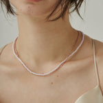 ciite' シーテ ネックレス 【 金属アレルギー対応 】 パール & シンプルチェーンネックレス 2セット サージカルステンレス ピンクゴールド FREE