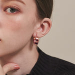 ciite' シーテ ピアス（両耳用） 【 金属アレルギー対応 】 シンプルフープピアス サージカルステンレス (両耳用) ピンクゴールド FREE