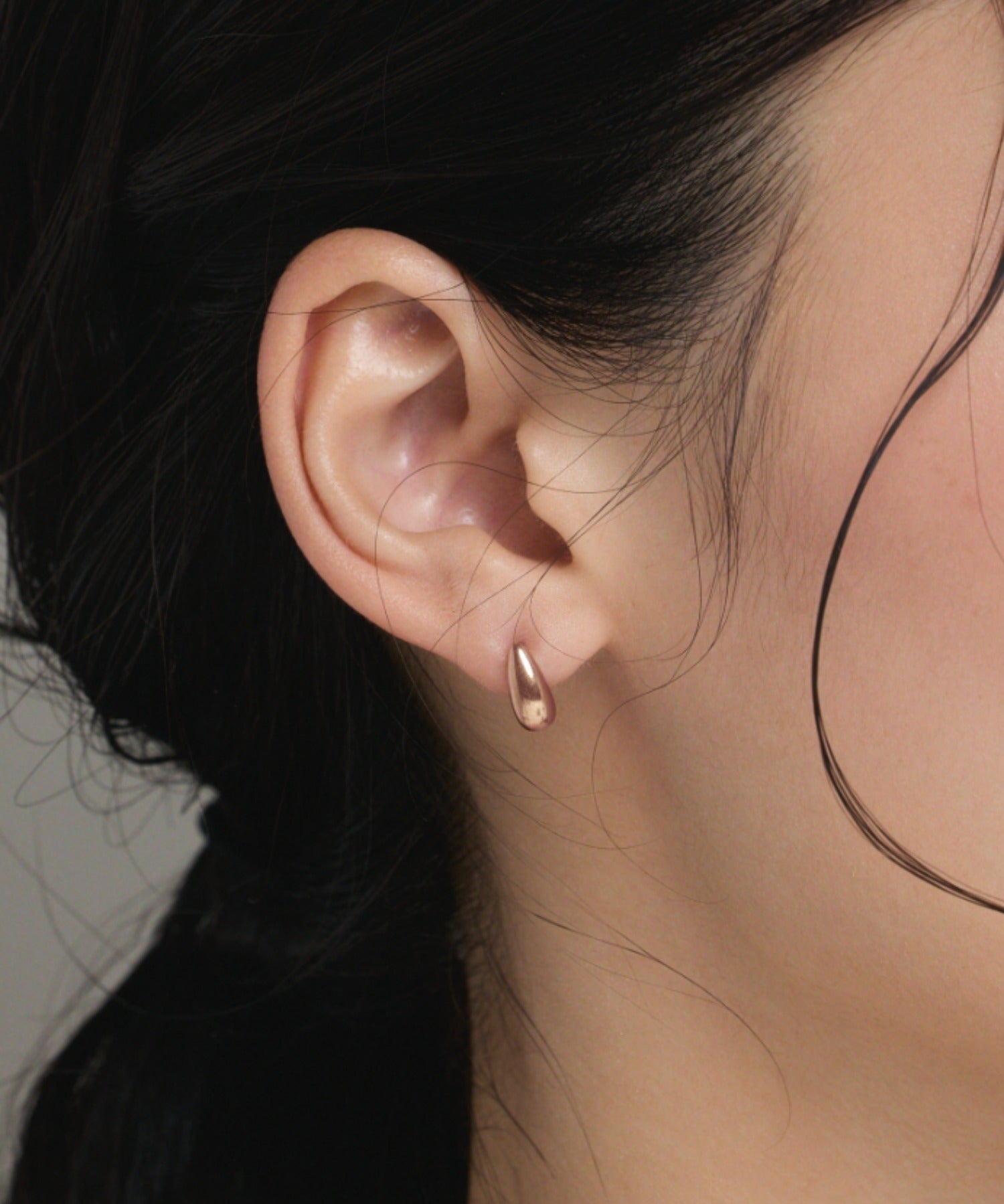 ciite' シーテ ピアス（両耳用） 【 金属アレルギー対応 】 ミニドロップピアス サージカルステンレス (両耳用) ピンクゴールド FREE